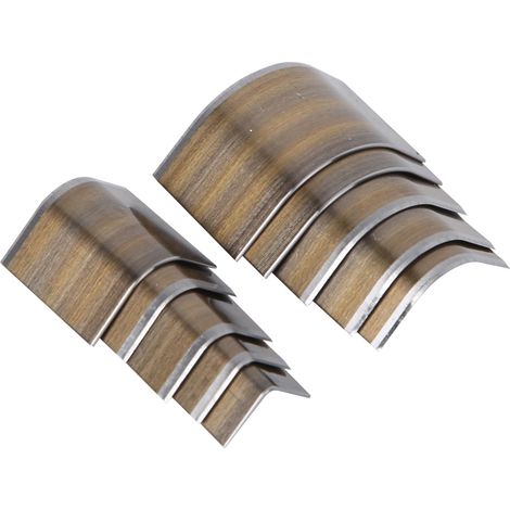 10 pièces Coupe-embouts de ceinture en cuir Acier rapide Forme carrée en V Outil artisanal fait main (rond bas) (1/5)