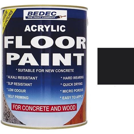 Bedec Acrylic Floor Paint - Black - 1 Litre