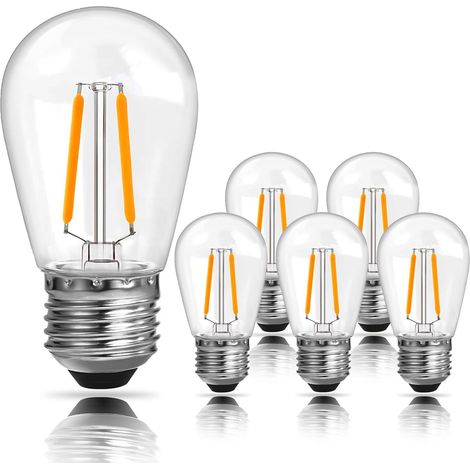 Ampoule LED, 6 unités, culot E27, 20W, 2W, 2200K, pour usage résidentiel, commercial ou remplacement des sources lumineuses conventionnelles.-AquaForge (1/5)