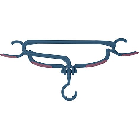 Mehrzweck-Kleiderbügel, rutschfest, nahtlos, drehbar, aus Kunststoff, für Hosen, blau/rot (1/5)
