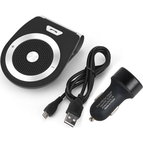 Kit mains libres Bluetooth sans fil pour voiture avec clip pour pare-soleil et haut-parleur intégré (1/5)
