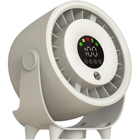 Ventilateur brumisateur portable sans fil rechargeable 3600mAh réservoir 50ml 100 vitesses réglables pour maison bureau voyage (1/5)