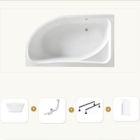 Baignoire CALMA 160x100 droite sans tablier + RT (1/5)