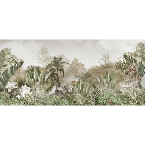 Papier peint panoramique - Forêt Tropicale - 130 cm x 59 cm (1/2)