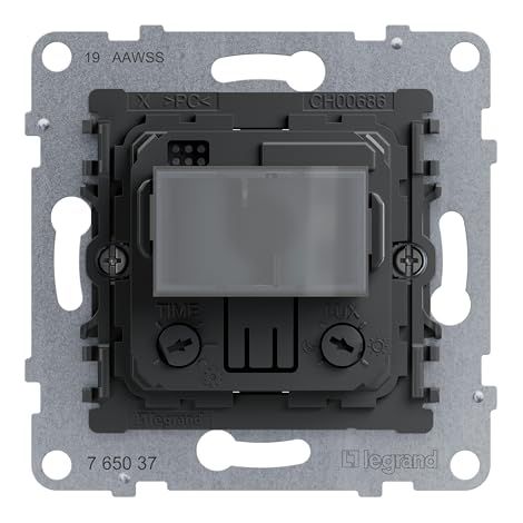 LEGRAND, SEANO 765037 INSERT DE DÉTECTEUR DE MOUVEMENT À 2 CONDUCTEURS, ZONE DE DÉTECTION 170°, AVEC COMMANDE MANUELLE, 2-150 W,