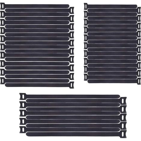 Attache Cable,Lot de 50 Serres-câblesAutoagrippantes Réglables Réutilisables - 3 Tailles-noir (1/5)