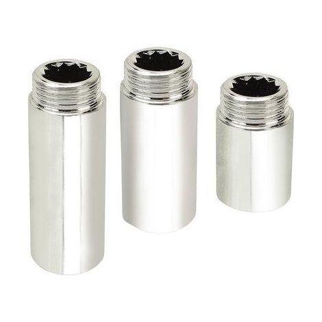 PROLUNGA MF OTTONE CROMATO - 1/2MF + MM 20- 10 pezzi