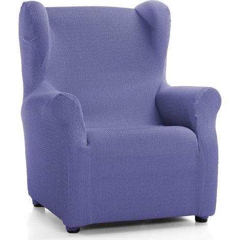 Housse de Fauteuil à Oreilles matelassée Ultra ajustée - Housse de Fauteuil à Oreilles Extensible en Couleur Lilas - fabriquée en Espagne (1/4)