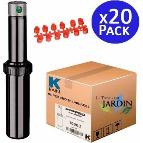 20 Stück KRain SuperPro 3/4'' Bewässerungssprinkler  Reichweite 7,90 bis 14,9 m  Einstellbarer Turbinenregner  Durchflussk