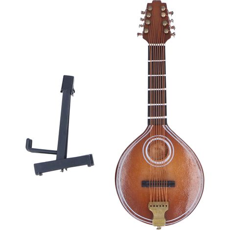 Mandoline artisanale 8 cordes, modèle élégant et compact pour décoration intérieure, idéale comme cadeau fait main. (1/5)