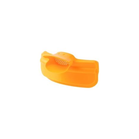 Colador universal de silicona con clip - Manos libres - Resistente al calor - Boquilla para verter pasta, verduras, fideos, tazones, sartenes - 1 pieza - Crezuo