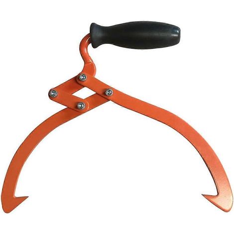 40 cm (16 Zoll) langer Holzgreifer mit rutschfestem Griff zum Anheben, Handhaben, Bewegen und Transportieren von Baumstämmen. (1/5)