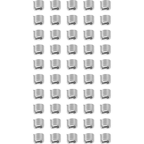 50 inserts filetés (unités US) pour douilles filetées, outil de réparation de filetage 1/4 pouce-201,5D (1/5)