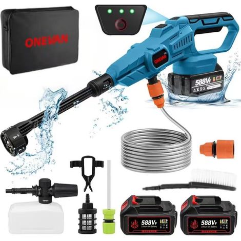 Nettoyeur haute pression sans fil 200 bars,pistolet à eau électrique, irrigation de jardin et lavage de voiture,compatible avec les batteries Makita. (1/5)