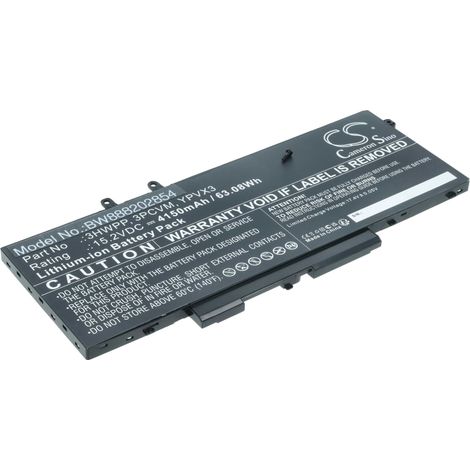 vhbw Akku kompatibel mit Dell Latitude 14 5410 N011L541014EMEA, 5410 N012L541014EMEA, 5410 N012L541014EMEAUBU Notebook (4150 mAh, 15,2 V, Li-Ion) (1/5)