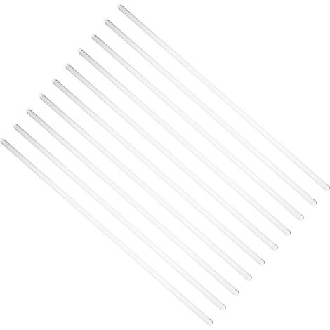Bâtonnets Mélangeurs Résistants la Chaleur la Corrosion en Verre Rond Lot de 10 pour Expérience Scientifique et Extraction (1/5)