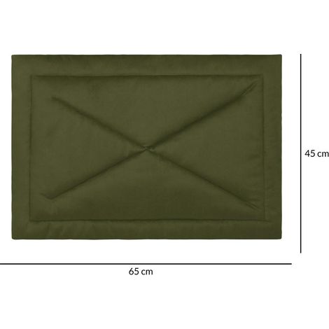 Hundebettmatte 45x65 Charlie Velvet grün khaki Doggy