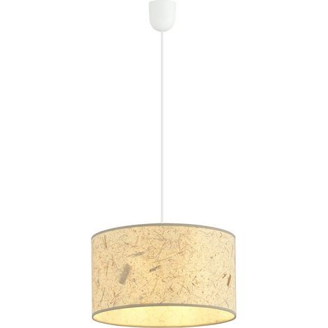 Lampada a Sospensione Aston, Acciaio verniciato a polvere, Tessuto, Nero, Marrone, 35x100x35 cm (1/5)