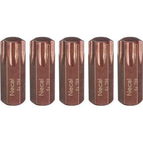 5Pcs T55 Embout de Tournevis Torx 10mm Tige Hexagonale 30mm Longueur Acier S2 Embouts de Tournevis Hexagonaux à Tête Hexagonale à 6 Pans de Sécurité Inviolables (1/5)