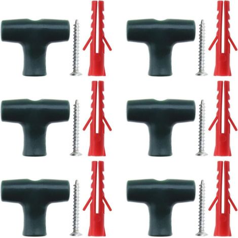 30 pièces de serre-câbles muraux avec vis d’ancrage, pour filet à poules, fixation robuste sur mur ou bois