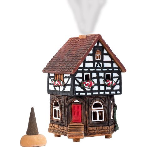 Maison historique à Lauterbach, Allemagne (maison encens) S19-6 9 cm (1/5)