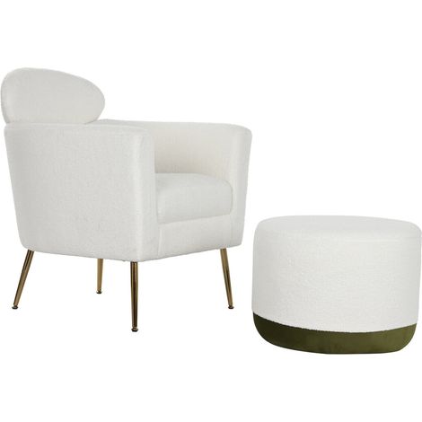 Butaca Set 2 Madera Poliester 74X76X82 Reposapies (1/5)