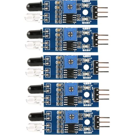 5 pièces Module de capteur d'évitement d'obstacles infrarouge IR Module de barrière infrarouge pour Robot de voiture intelligente IR (1/5)
