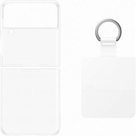 Samsung EF-OF721CTEGWW Z Flip 4 Hülle, transparente Schutzhülle mit Ring