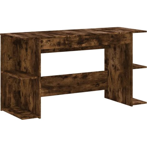 Maison Exclusive - Schreibtisch Räuchereiche 140x50x75 cm Holzwer