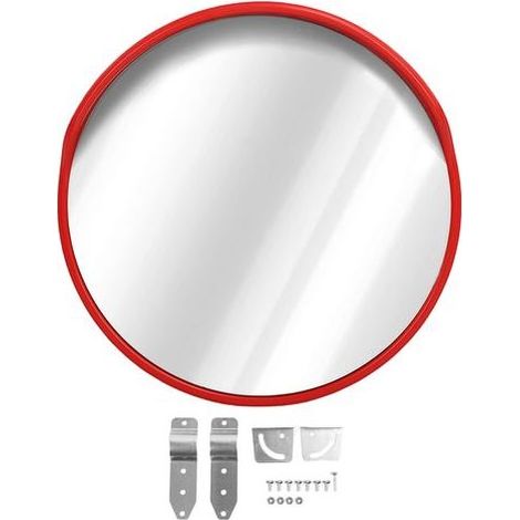 Hamwesh Convex Mirror, Shatterproof Surface, Wide Field of Vision, Outdoor Security Mirror, for Driveways, Garages, Hallways (30cm/11.8 inches) (1/5)