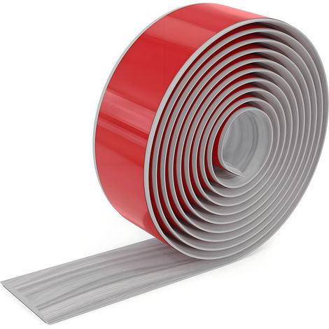 Profilé de transition pour sol stratifié PVC 2M, barre de seuil, plinthe, baguette de finition, joint de porte, barre de seuil pour parquet stratifié, 5 cm, gris (1/5)