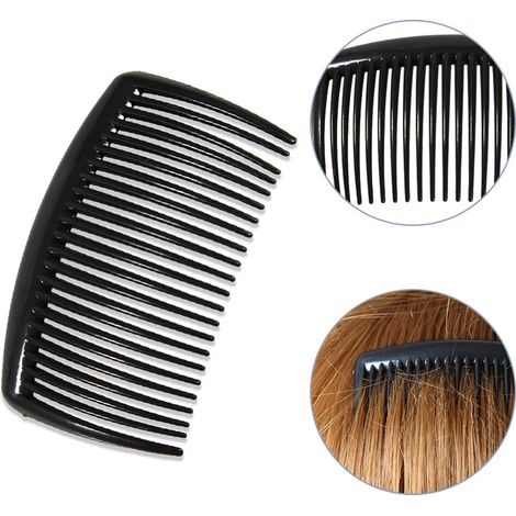 Peigne Latéral - Forme Écaille De Tortue Incurvée - En Cellulose Flexible Et Durable - Pour Coiffure Féminine - 2 Pièces (1/5)