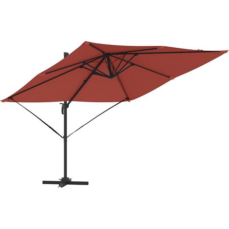Parasol Roma Rouge 286 x 284 x 265 cm Aluminium et polyester (1/5)