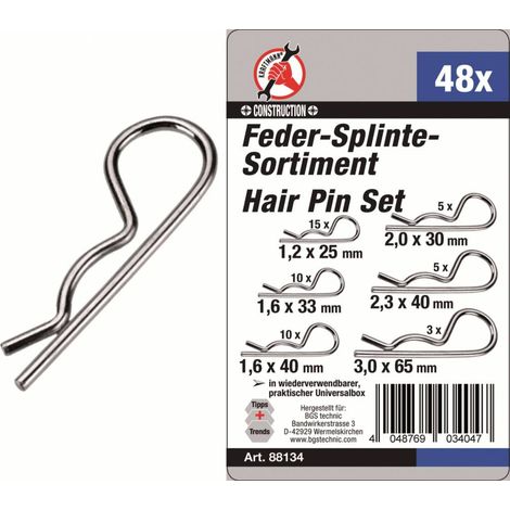 Sortiment von Stiften Bgs Diy Metall 1 2 bis 3 0 mm