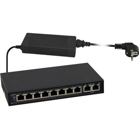 Pulsar Switch 10 Porte 8x PoE + 2x UPLINK S108 (1/2)