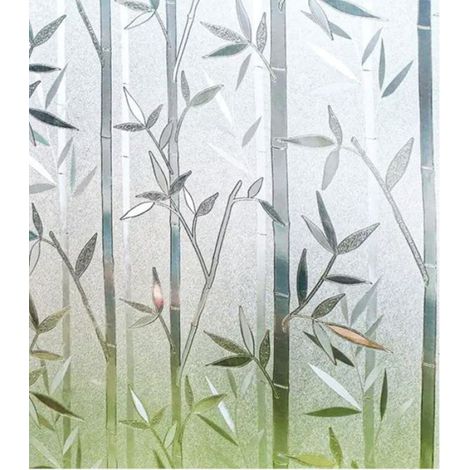 1 Film occultant pour fenêtre, motif bambou, adhésif électrostatique, 60x200 cm, pour vitrage intérieur (1/5)