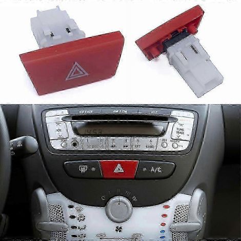Interrupteur de feux de détresse clignotants 6490ng, remplacement pour Peugeot 107 et Citroën C1 (1/5)