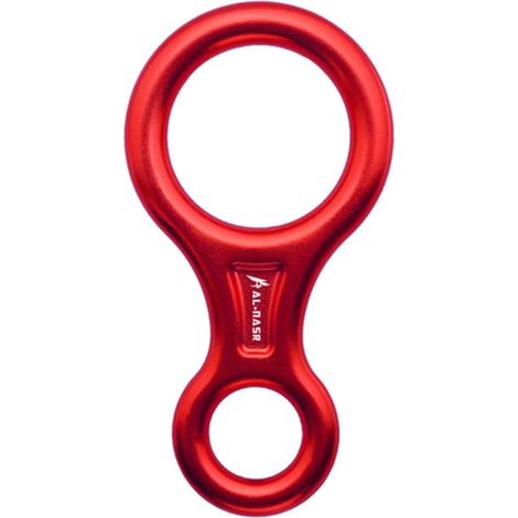Mousqueton Escalade 35KN - 1 Pièce - Aluminium Rouge - Descendeur Figure 8 - Alpinisme et Rappels - Couleur Rouge (1/5)