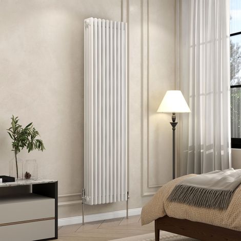 AVER-GROWTH 4 Column Traditional Cast Iron Style Radiator White 1800x470mm (1/5)