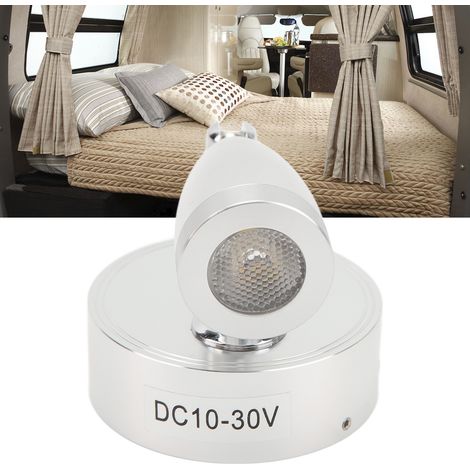 10–30 V DC Leselampe für Wohnmobile, Yachten und Boote – Dimmbare, dreifarbige Touch-LED-Beleuchtung (Art.-Nr.: PY-RV101) Silber (1/5)