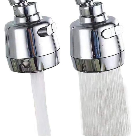 Robinet pivotant à eau, adaptateur de douchette rotative à 360°, robinet de cuisine pivotant à double jet, robinet anti-éclaboussures pour salle de bain et cuisine, économiseur d'eau (1/5)