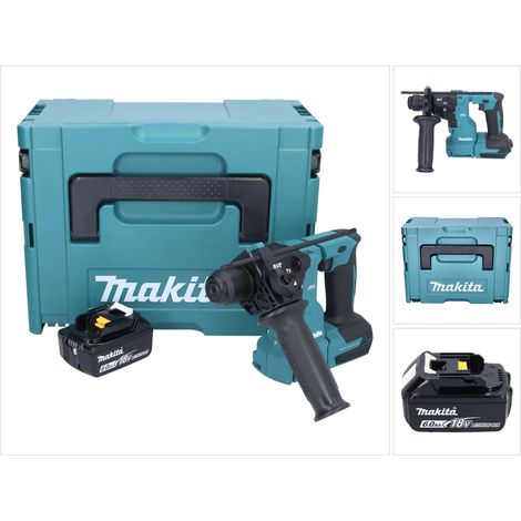 Martillo perforador sin cable Makita DHR 183 G1J 18 V 1,7 J SDS plus sin escobillas + 1x batería 6,0 Ah + Makpac - sin kit cargador