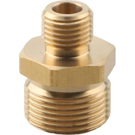 Brass washing machine hose adapter 22mm external to 15mm internal – 30mm high-pressure connector for dishwasher and garden tap – Durable, leak-proof fitting (1/5)