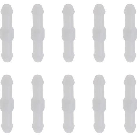 Lot de 10 raccords de tuyau de lave-glace 2 voies de type I - Kit de remplacement pour tuyau d'essuie-glace - Convient à la plupart des voitures - Blanc (1/5)