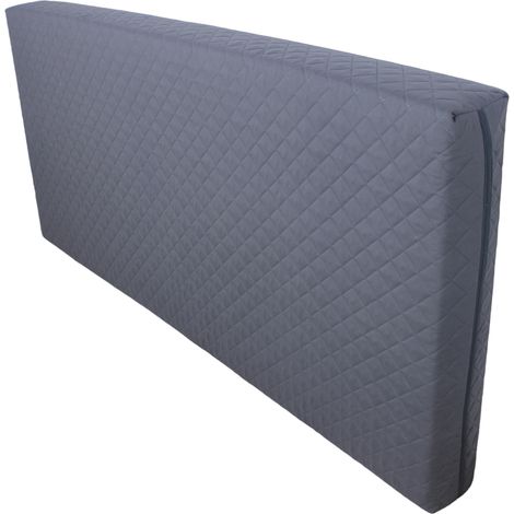 Gesteppter Matratzenbezug, dunkelgrau, 80 x 180 x 22 (1/5)