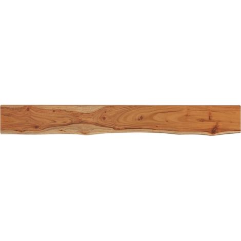Étagère murale rectangulaire massif acacia bordure assortie