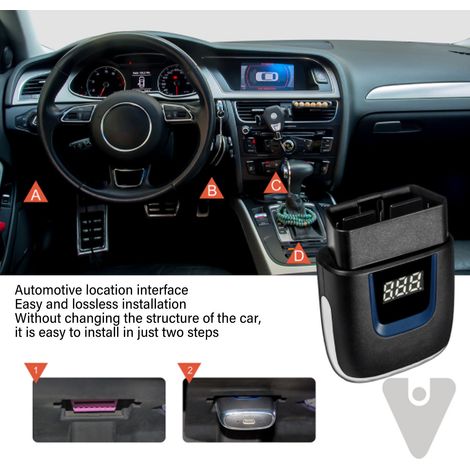 Scanner OBD2 sans fil 9-36 V avec Bluetooth, lecteur de codes défauts, outil de diagnostic OBD II, faible consommation en veille et affichage numérique. (1/5)
