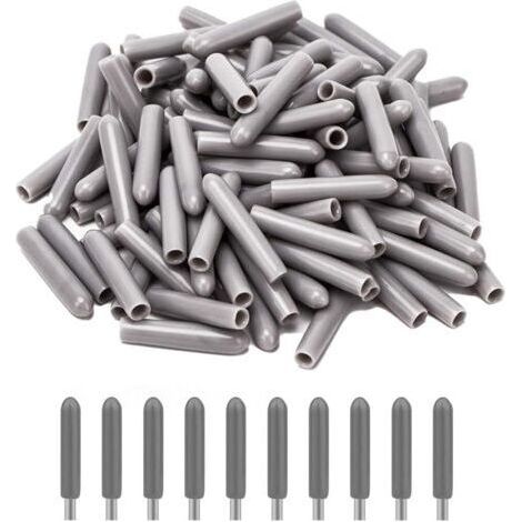 BUNTHAUS Lot De 100 Capuchons De Protection Pour Paniers À Vaisselle, Cache-Grilles Pour Lave-Vaisselle, Protection Antirouille Extra-Résistante(Gris). (1/5)