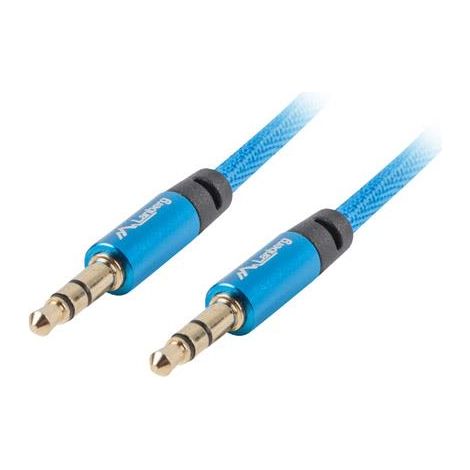 Cavo Estã‰Reo LANBERG CA-MJMJJ-10CU-0010-BL 3,5MMM Connettori Jack maschio/maschio placcati in oro 1 metro di filo intrecciato blu (1/2)