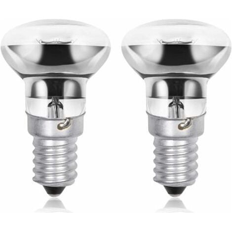 Lampe à lave R39 E14 40 W, petite vis Edison SES Spot réflecteur ampoules à lave, blanc chaud 2800 K à économie d'énergie R39 ampoules à intensité variable (lot de 2) (1/5)